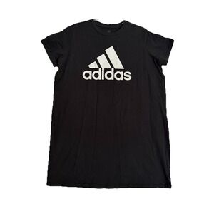 Adidas GL1390 Black White Logo Tee Badge of Sport Logo T-Shirt Women's Size 1X